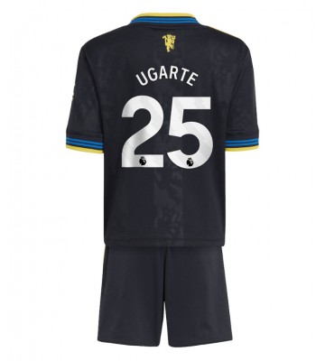 Manchester United Manuel Ugarte #25 Tredjetrøje Børn 2025-26 Kortærmet (+ Korte bukser)